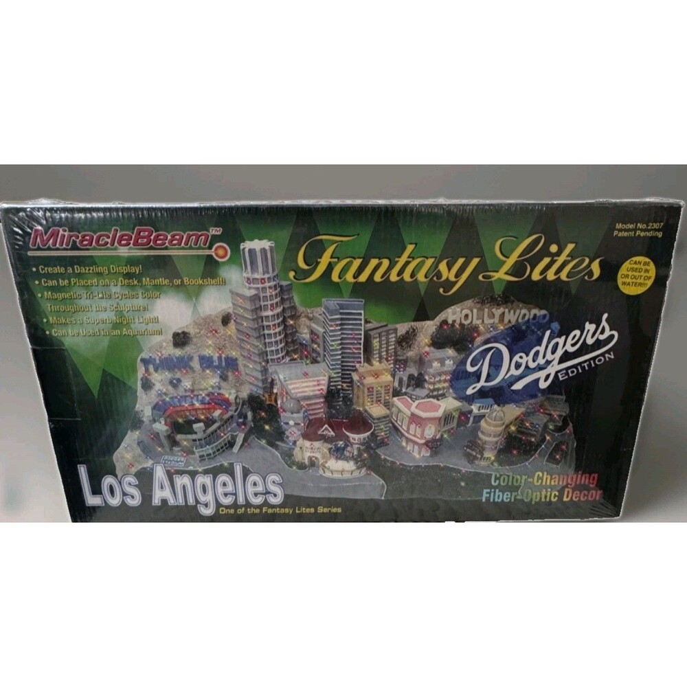 MiracleBeam Fantasy Lites Los Angeles Dodgers Edition Fiber Optic Decor NIB RARE